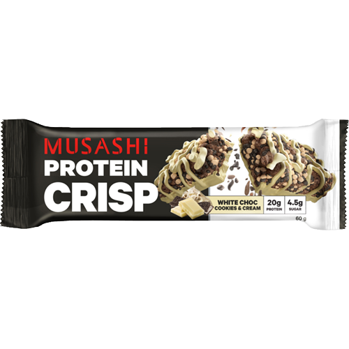 Musashi White Choc Cookies & Cream Protein Crisp Bar 12 x 60g