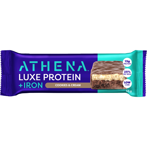 Athena Luxe Protein Protein + Iron Cookies & Cream 12 x 55g