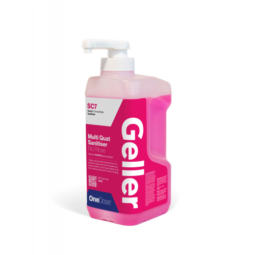 Geller OneDose SC7 No Rinse Sanitiser Super Concentrate 1l