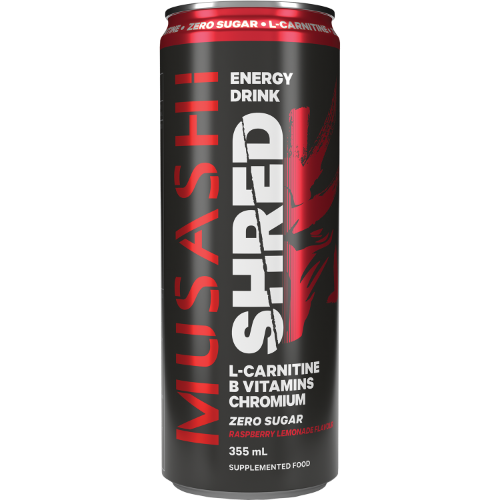 Musashi Raspberry Lemonade Shred Energy Drink 12 x 355ml