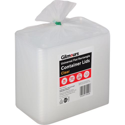 Gilmours Rectangle Universal Lid 50pk