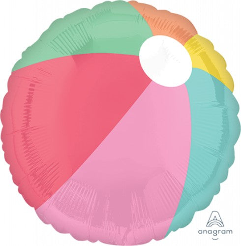 Vibrant 45cm Just Chillin Beach Ball, lightweight and durable for endless fun at the beach or pool parties.