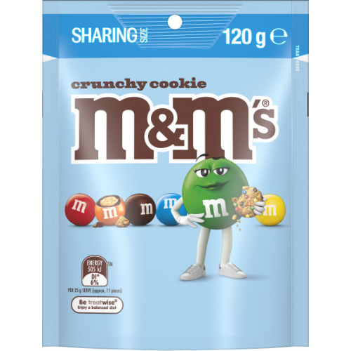 M&M's Crunch Cookie Chocolate Pouch 120g