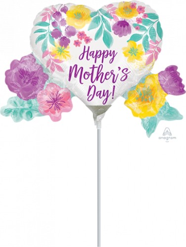 Colorful mini watercolor flowers artwork for Mother's Day, perfect for gifts and home décor.