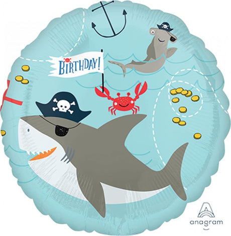 Vibrant 45cm Ahoy Birthday foil balloon for nautical-themed celebrations, perfect for parties and events.