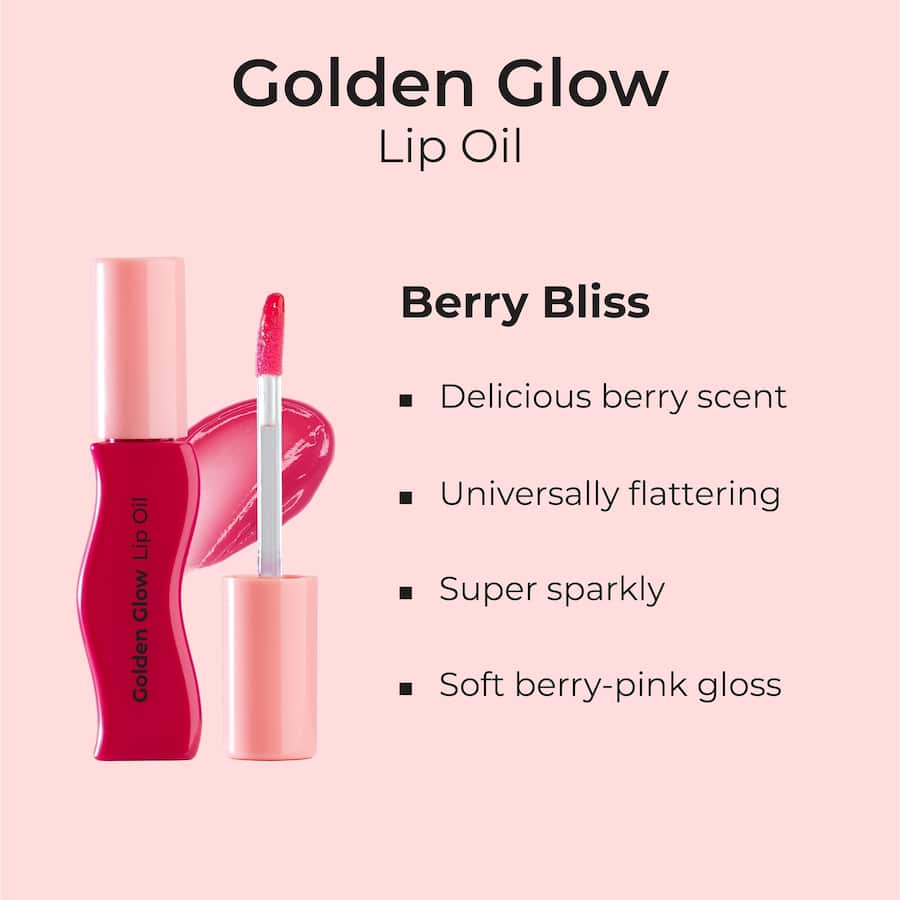Mcobeauty Golden Glow Lip Oil Berry Bliss 17mL