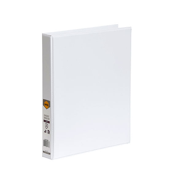 White A4 Marbig C/View Insert Binder with 25mm rings and clear overlay for easy customization and organization.