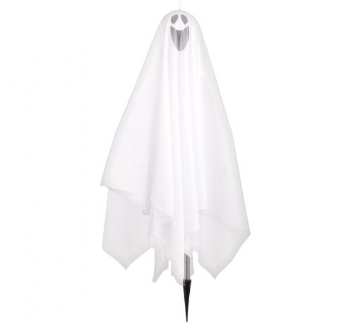 Large 91cm fabric ghost with stake, perfect for Halloween party decorations and outdoor use.