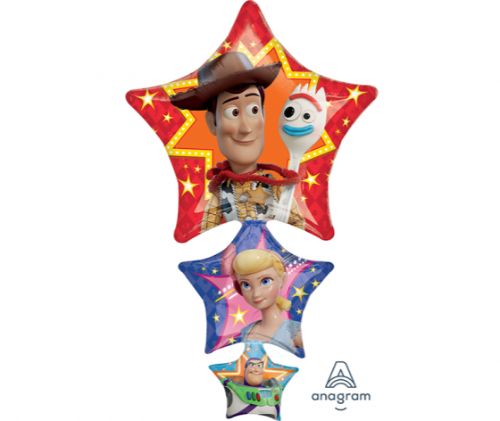 Supershape XL Toy Story 4 balloon featuring Woody and Buzz, perfect for themed parties and celebrations.