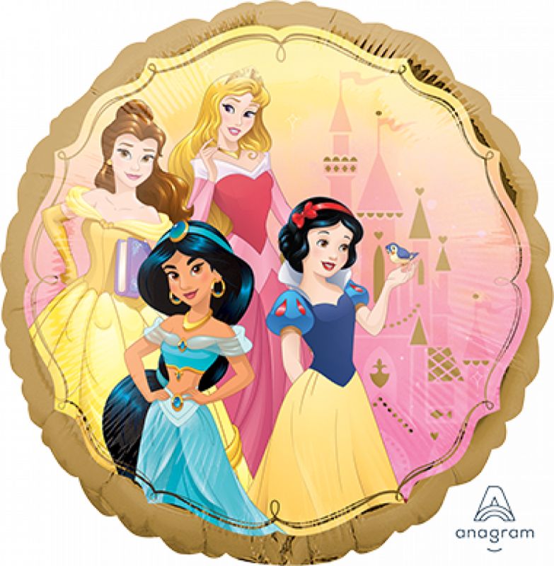 45cm Disney Princesses foil balloon, self-sealing, perfect for themed parties and celebrations.