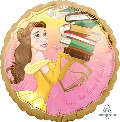 45cm Belle foil balloon from Beauty and The Beast, perfect for magical themed parties and celebrations.