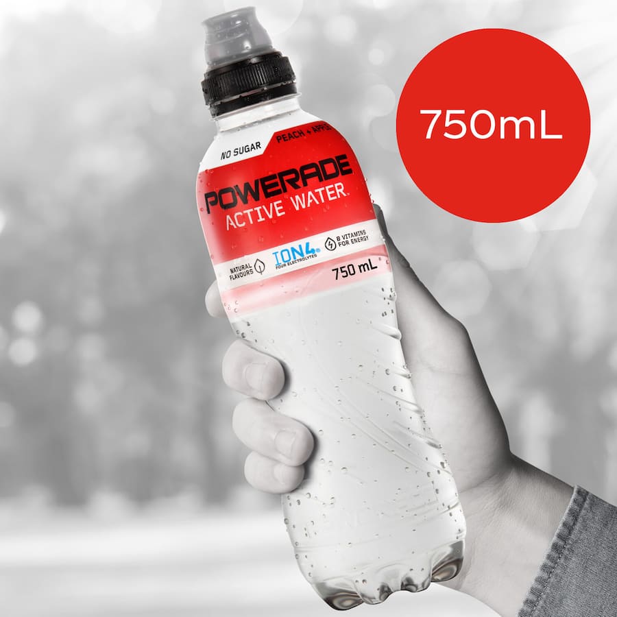 Powerade Active Water Peach & Apple 750mL