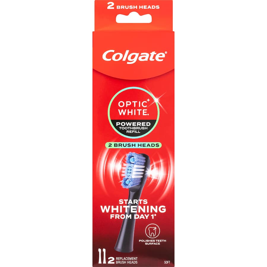 Colgate Optic White Battery Brush Refills 2pack