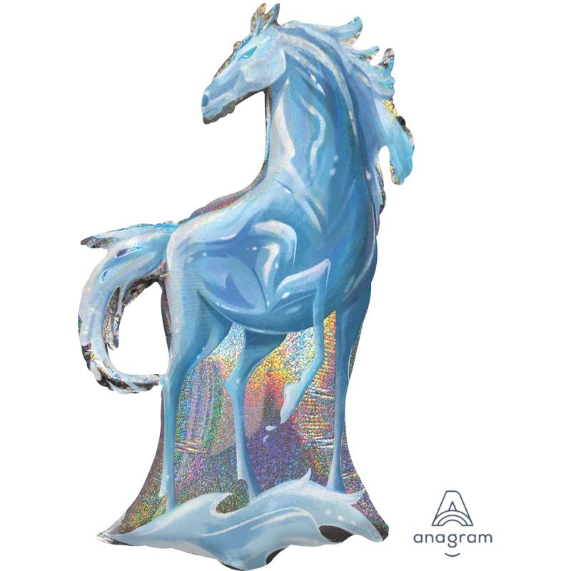 SuperShape holographic balloon featuring Nokk the Water Spirit from Frozen 2, perfect for magical celebrations.