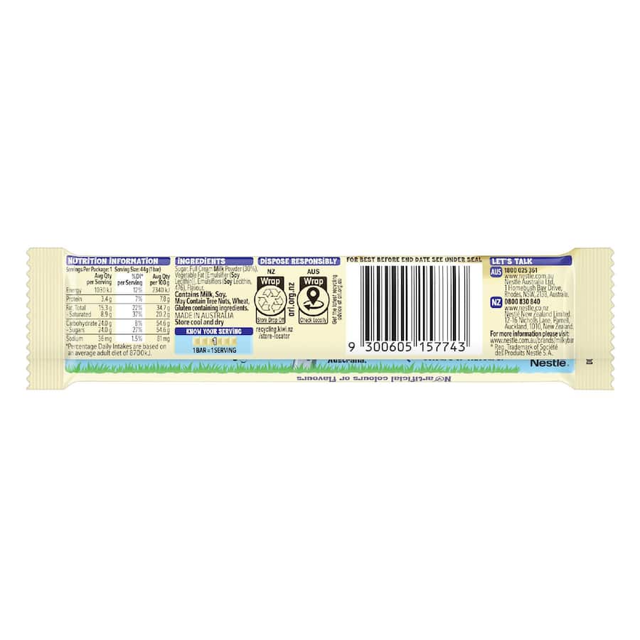 Nestlé Milkybar Chocolate Bar White 44g