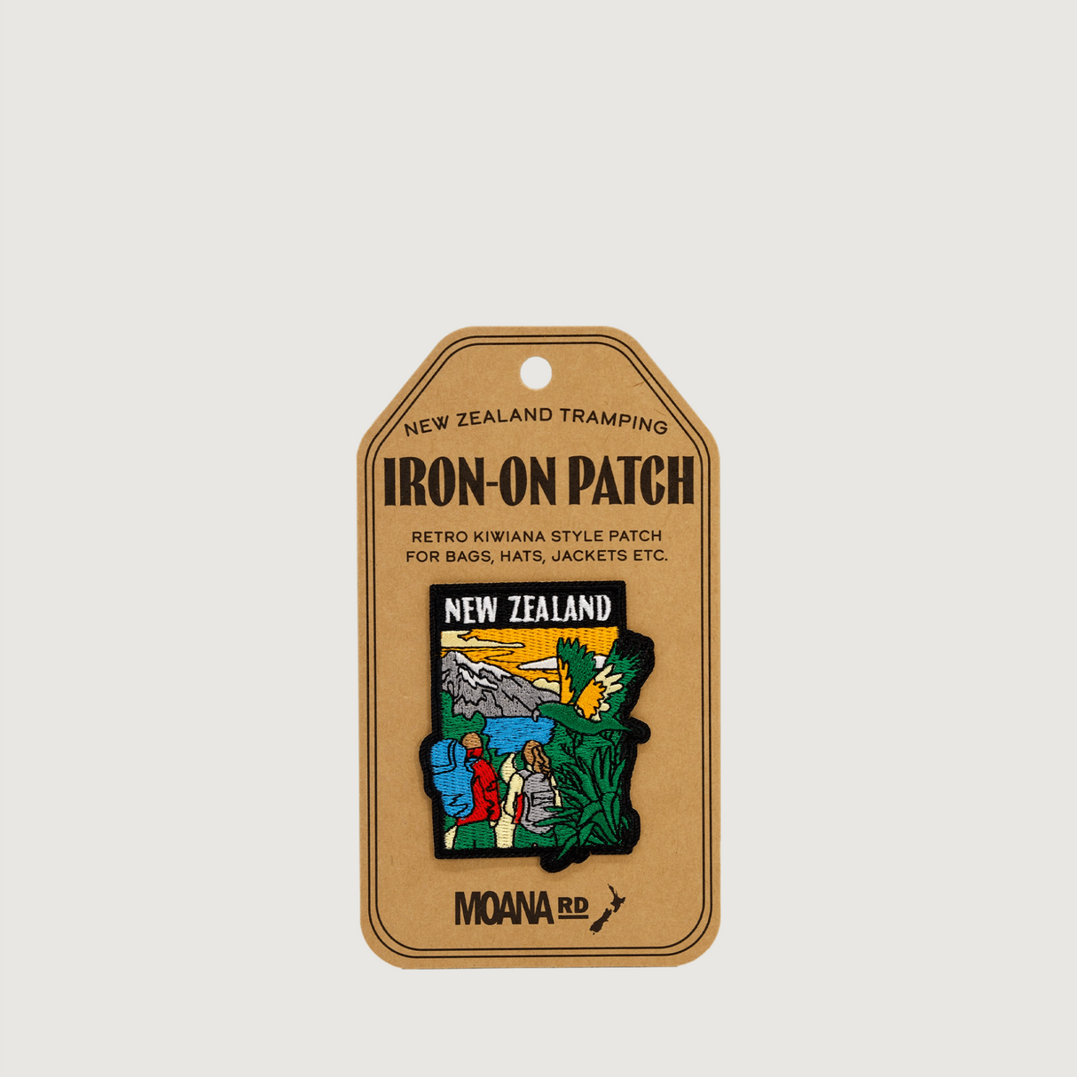Moana Road - Iron-On Patches - NZ Tramping - Pack of 6