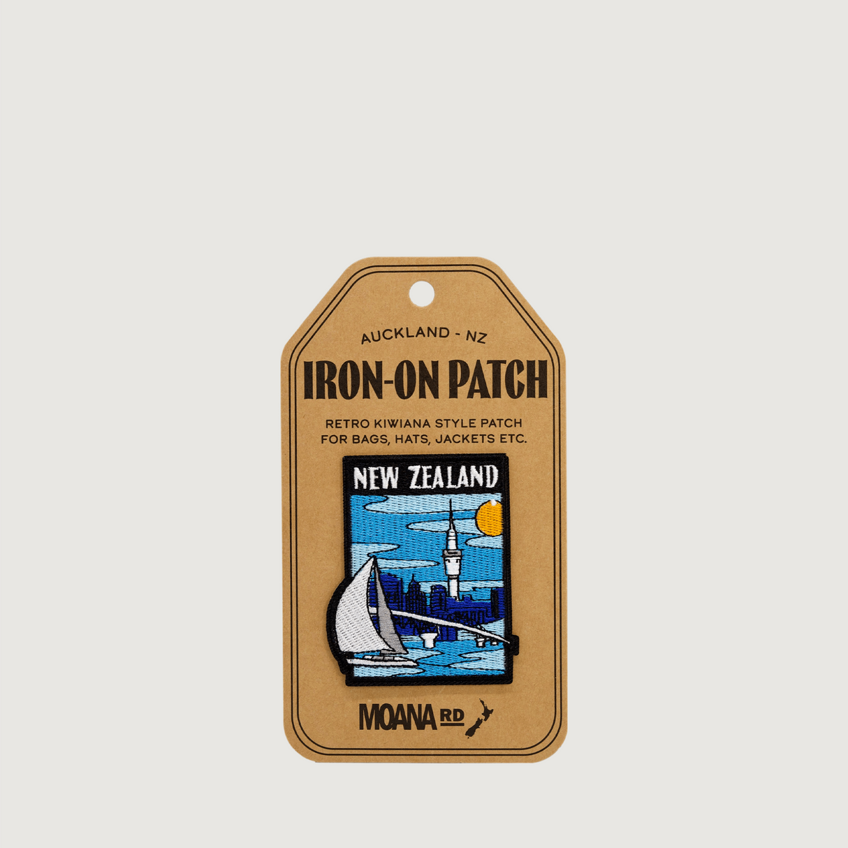 Moana Road - Iron-On Patches - Auckland - NZ - Pack of 6