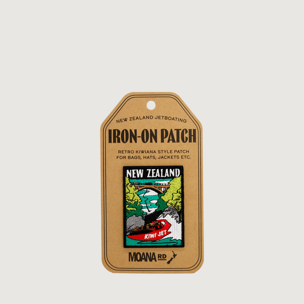 Moana Road - Iron-On Patches - NZ Jet Boating - Pack of 6