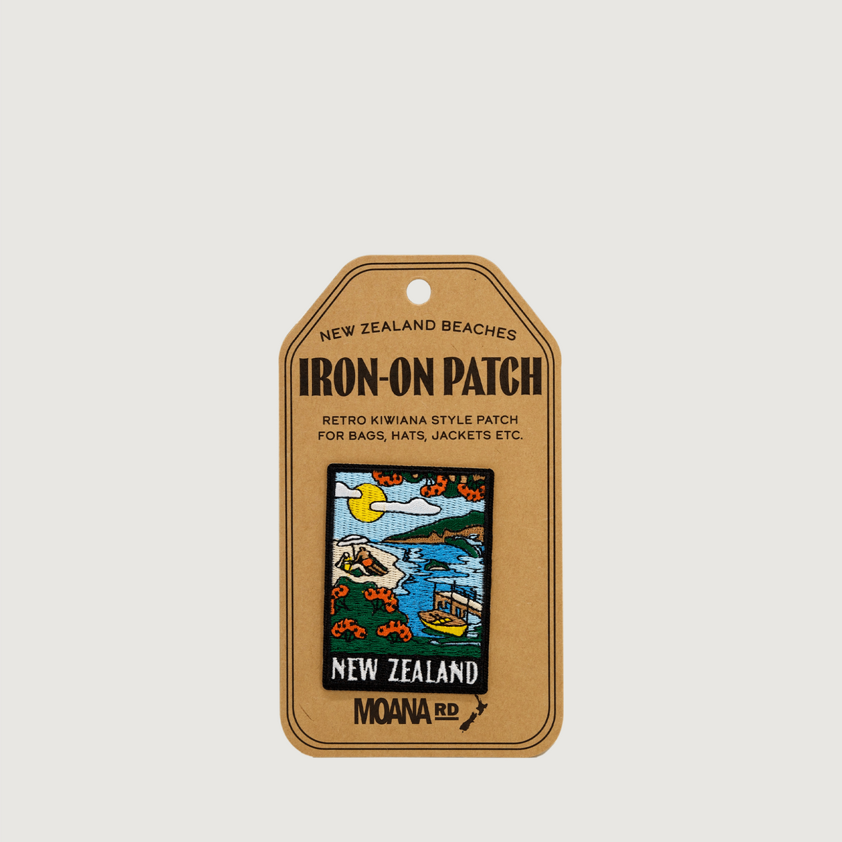 Moana Road - Iron-On Patches - NZ Beaches - Pack of 6