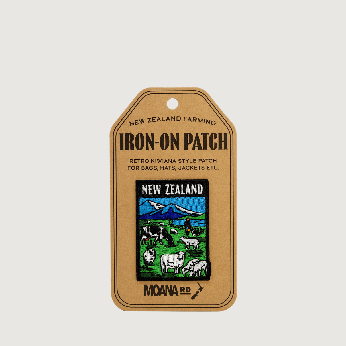 Moana Road - Iron-On Patches - NZ Farming - Pack of 6