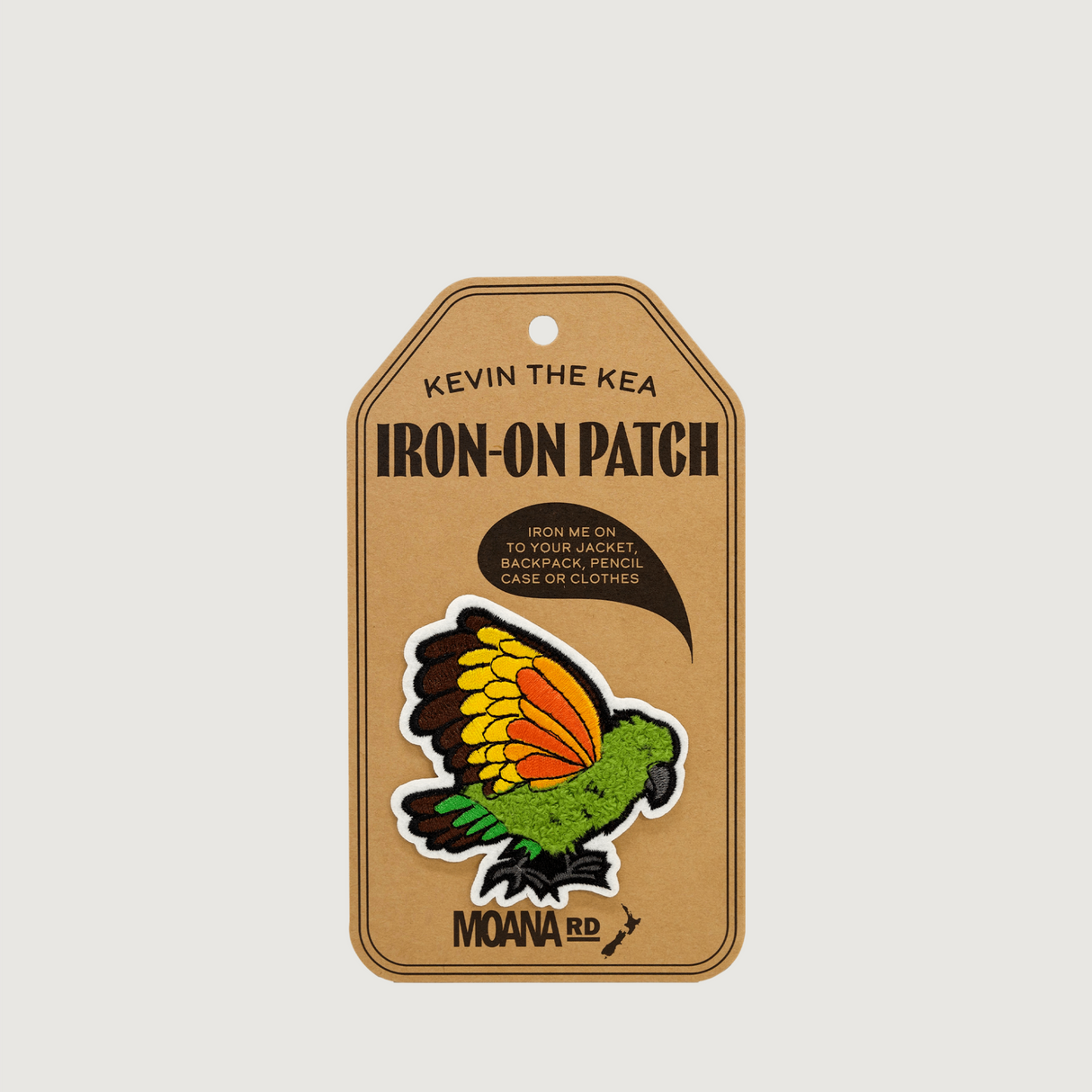 Moana Road - Iron-On Patches - Kevin the Kea - Pack of 6