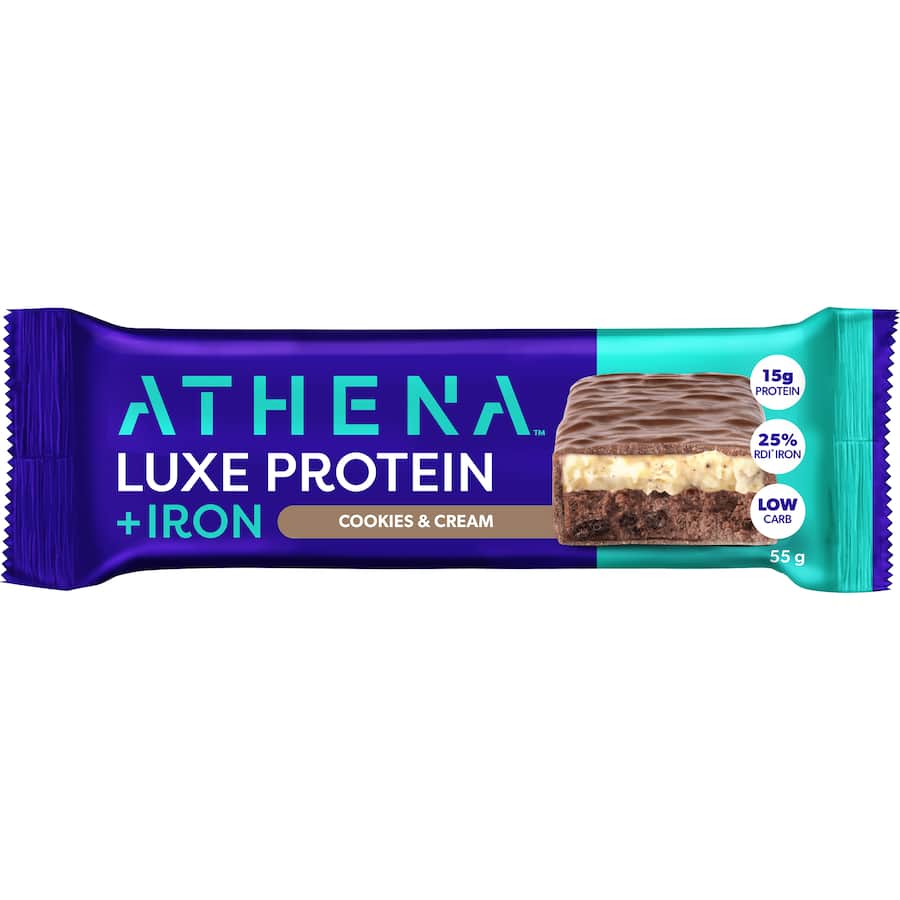 Athena Luxe Protein Bar Cookies & Cream 55g