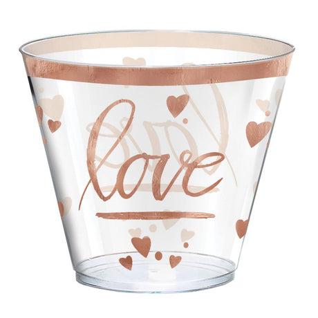 Navy Bride Plastic Tumblers pack of 30, features hot stamped design, perfect for weddings and celebrations.