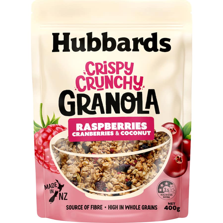Hubbards Granola Granola Raspberry Cranberry Coconut 400g