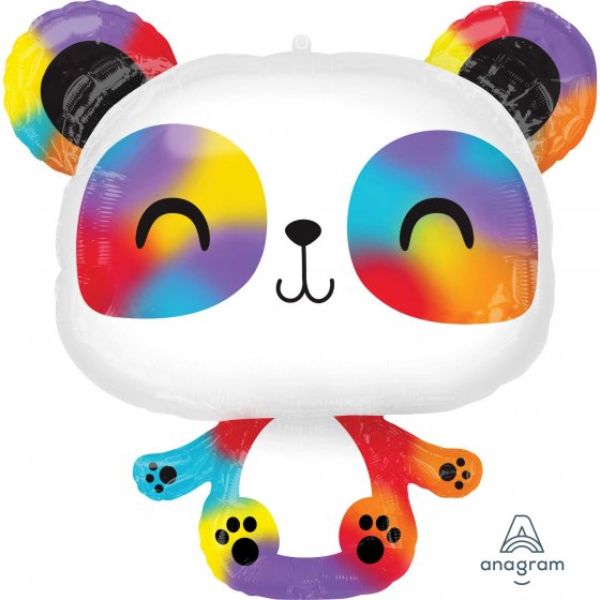 SuperShape XL Panda Balloon, 60cm, cheerful design for celebrations, ideal for parties and baby showers.