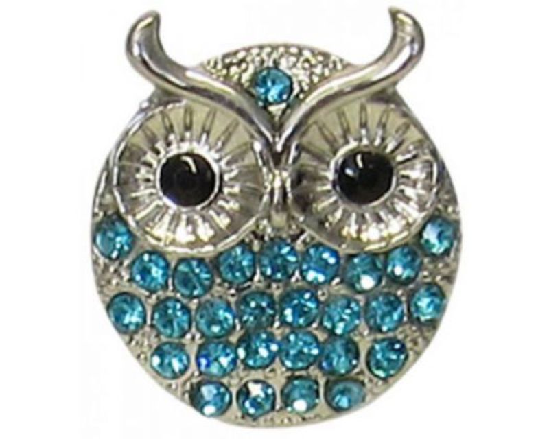 Vibrant blue round owl figurine, perfect for home decor and a charming gift for owl lovers.