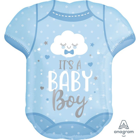 Soft cotton baby onesie for boys featuring easy snap closures and vibrant print, perfect for playtime and special occasions.