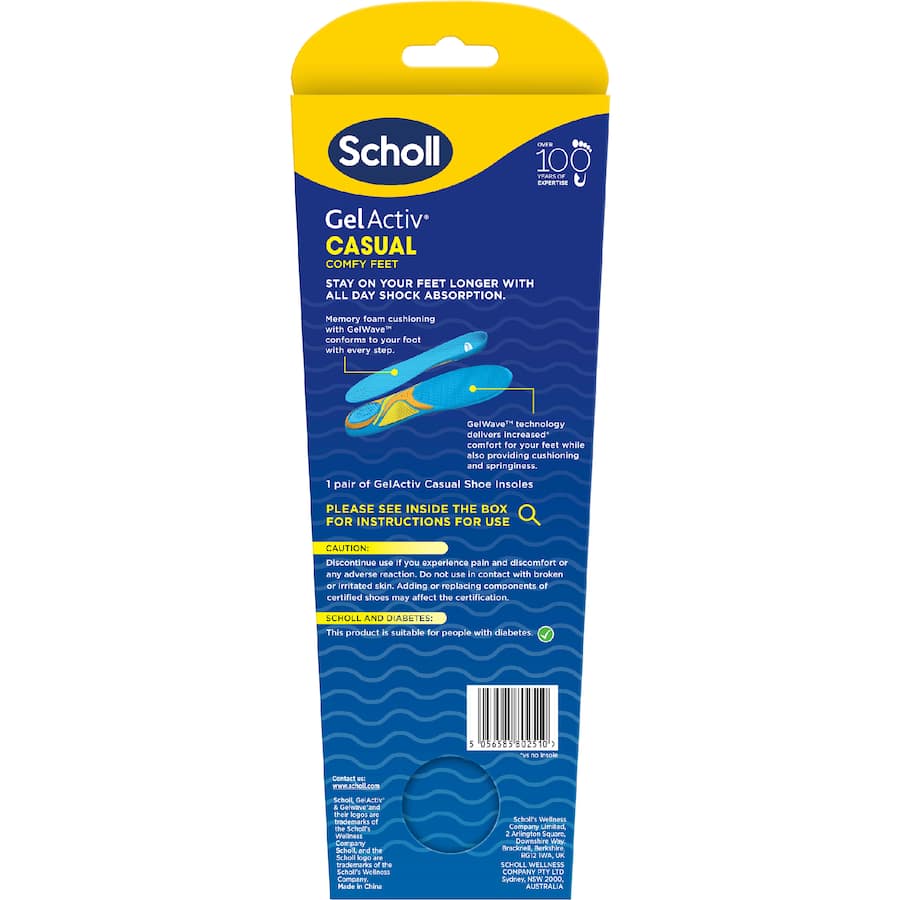 Scholl Gel Activ Insoles Casual Large - 1 pair
