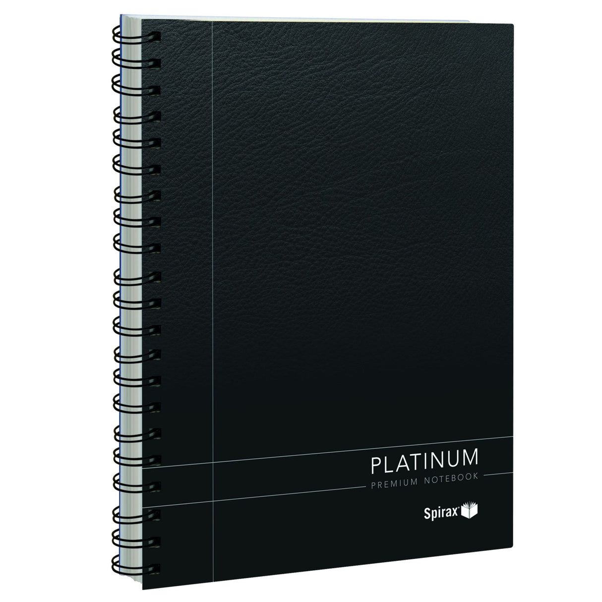Spirax 400 A4 notebook in black with 200 pages of quality 90gsm paper and convenient storage features.