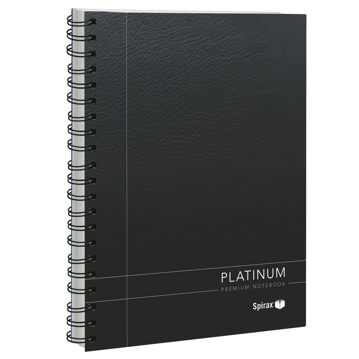 Spirax 401 A5 notebook with 200 pages of 90gsm paper, removable business card holder, and calendar features.