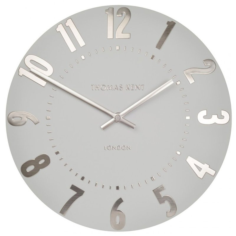 Thomas Kent Mulberry Wall Clock 30cm Silver Cloud