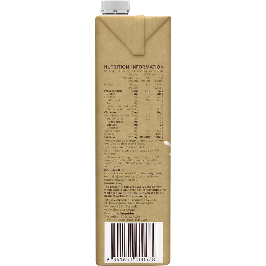 Vitasoy Soy Milk Protein Plus Carton 1L