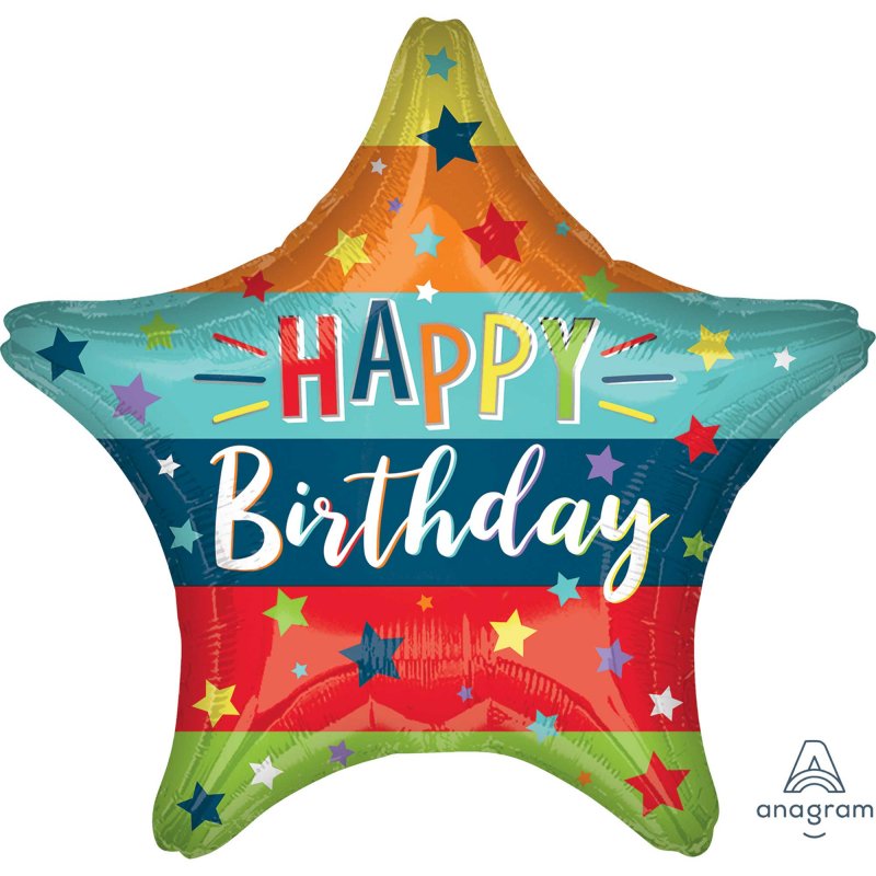 Vibrant 45cm Stars & Stripes foil balloon, perfect for birthdays and patriotic celebrations.
