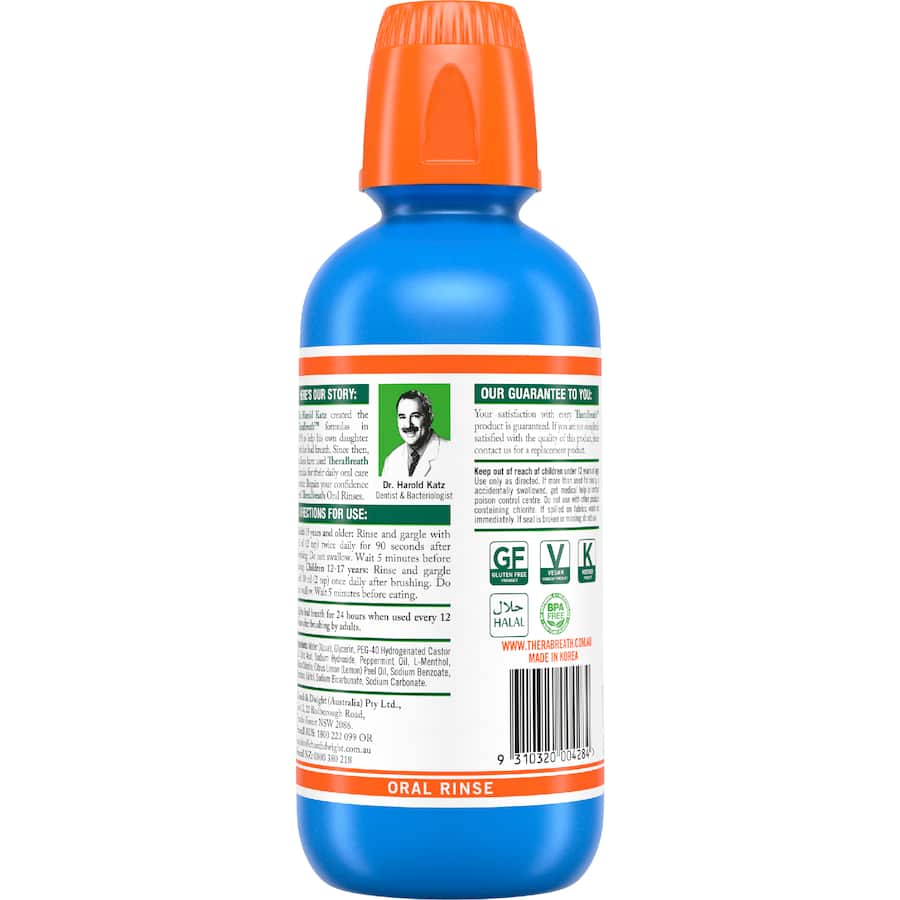 Therabreath Mouthwash Invigorating Icy Mint 473mL
