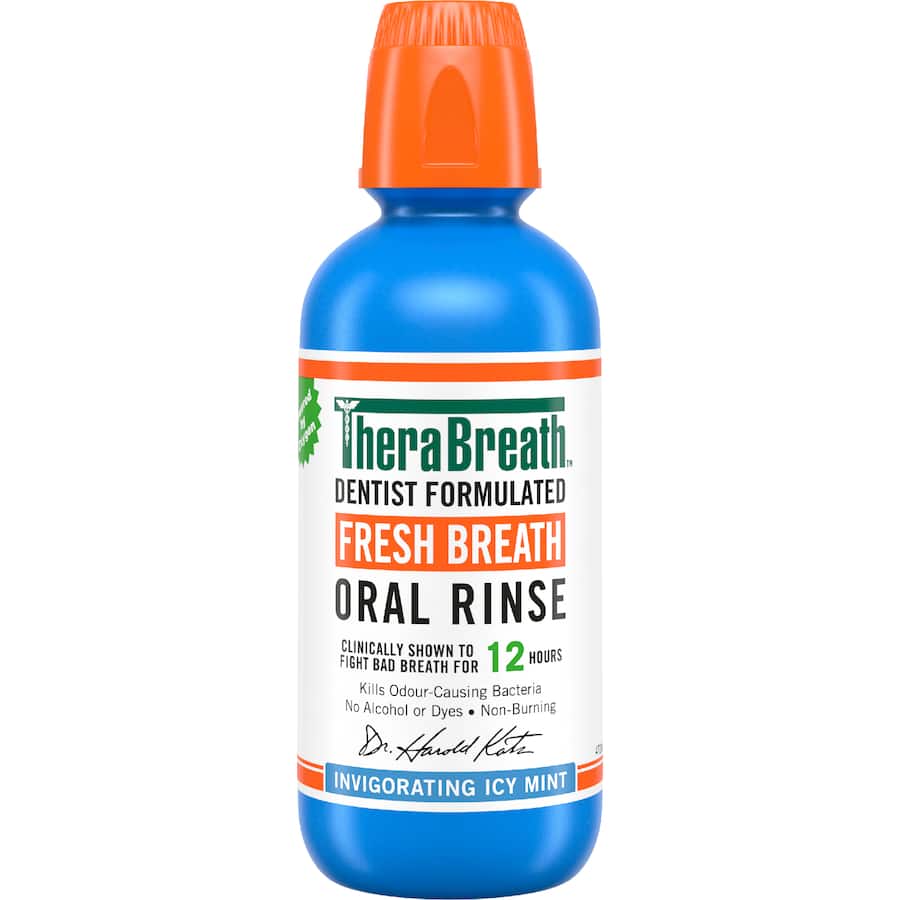 Therabreath Mouthwash Invigorating Icy Mint 473mL