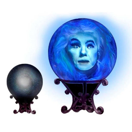 30cm Madame Leota ball prop from Haunted Mansion, vibrant colors, lights up, talks, ideal for Halloween decor and Disney fans.