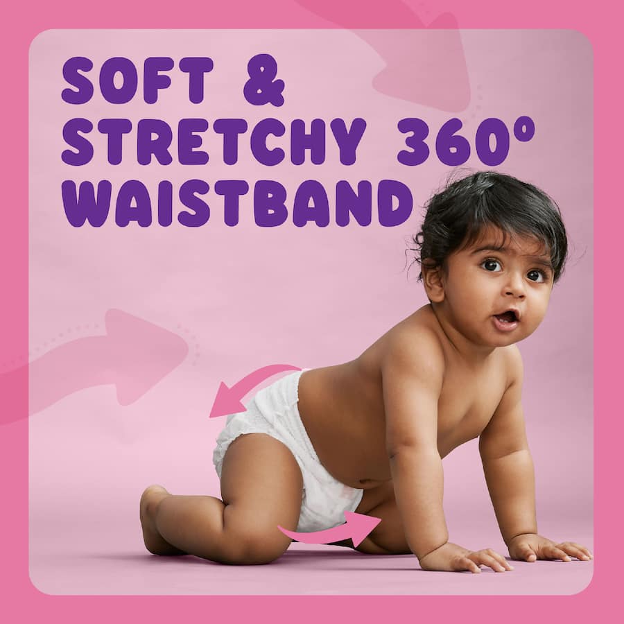 Huggies Ultra Dry Nappy Pants Walker Girls 12-17kg Size 5 26pack