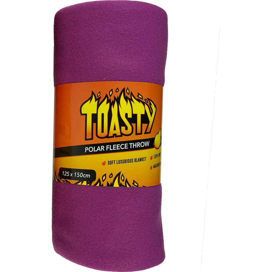 Toasty Blanket Polar Fleece Throw Assorted Each