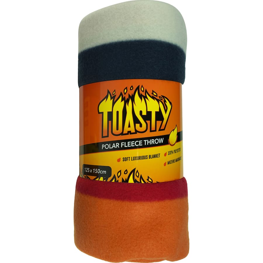 Toasty Blanket Polar Fleece Throw Assorted Each