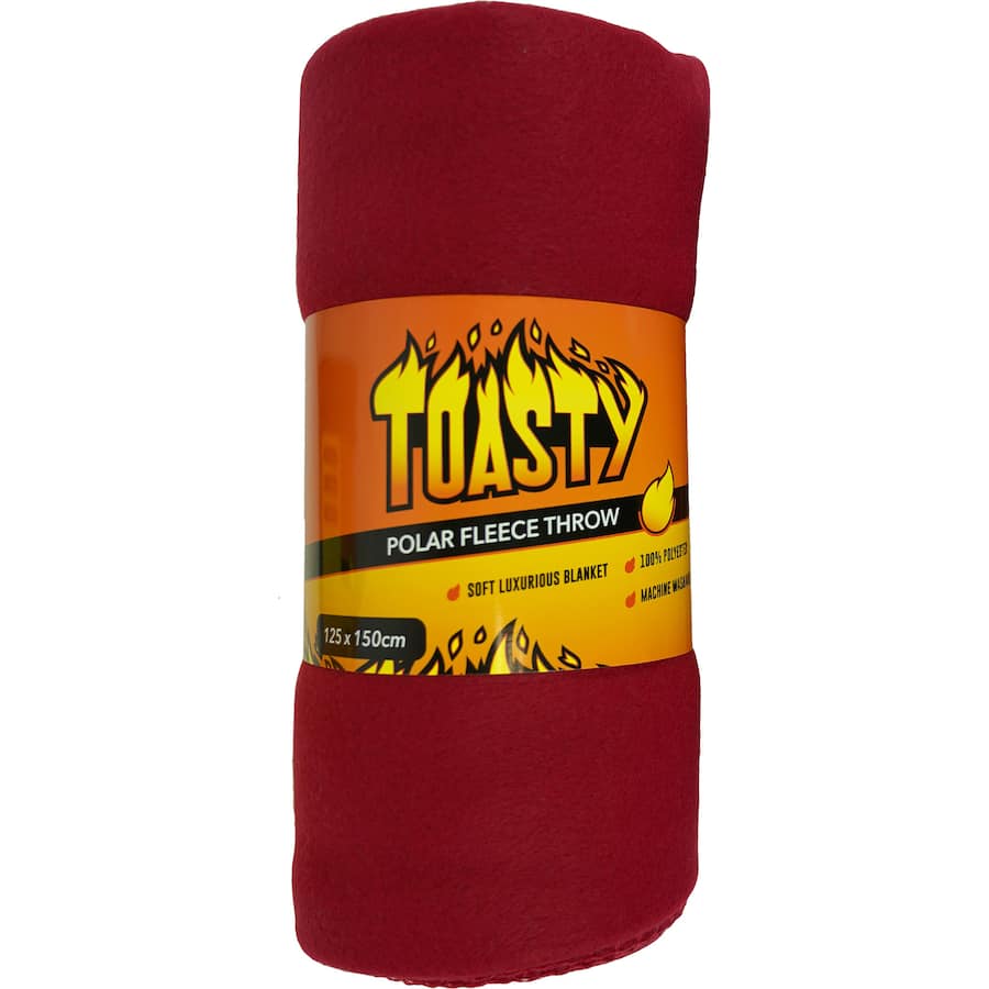 Toasty Blanket Polar Fleece Throw Assorted Each