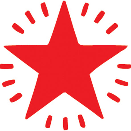 Xstamper Vx-E 11365 Twinkle Star stamp in red, ideal for crafting and professional use with 20,000 clear impressions.