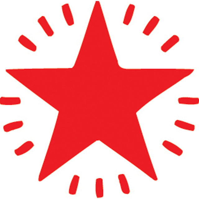 Xstamper Vx-E 11365 Twinkle Star stamp in red, ideal for crafting and professional use with 20,000 clear impressions.