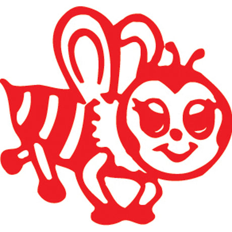 Xstamper Vx-E 11366 Bee Hangsell Red pre-inked stamp, delivers 20,000 vibrant impressions for labeling and crafting.