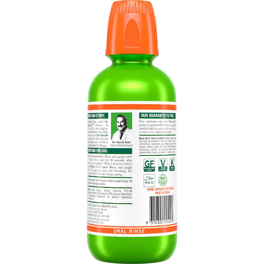 Therabreath Mouthwash Mild Mint 473mL