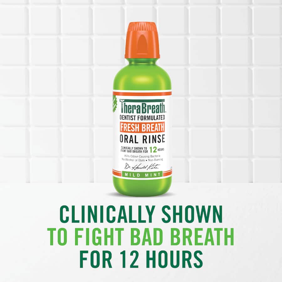 Therabreath Mouthwash Mild Mint 473mL