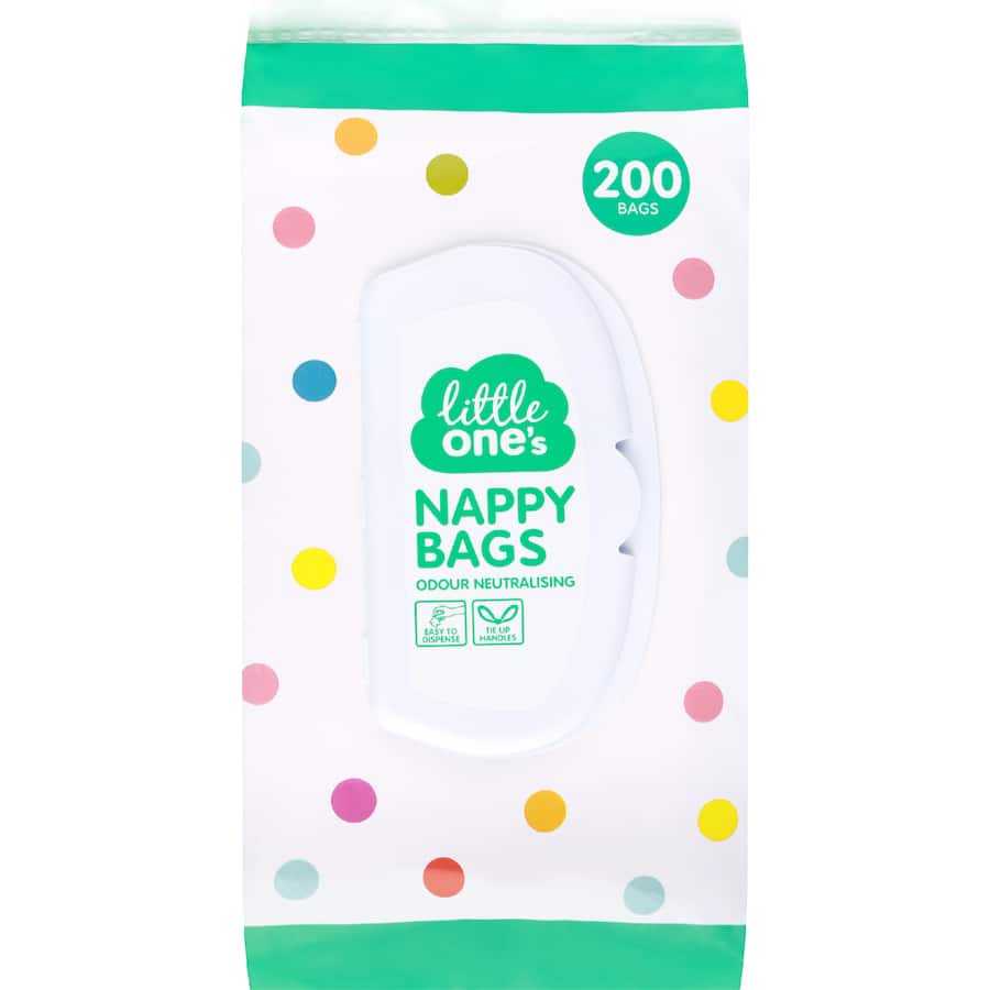 Little One's Nappy Bags Odour Neutralising 200pack